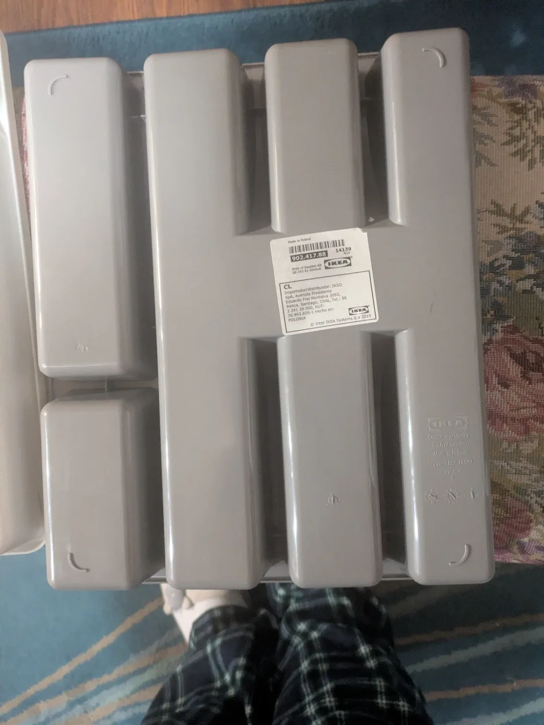 IKEA VARIERA Cutlery Tray, Grey thumbnail