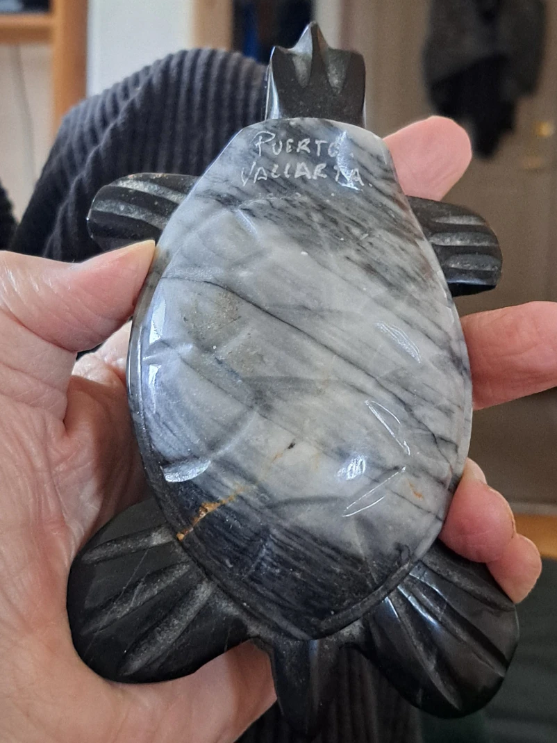Puerto Vallarta Stone Turtle Figurine
