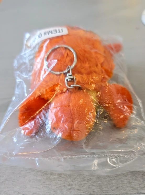 Brand New in Package Orange Turtle Plush Keychain  - Gift - photo 2