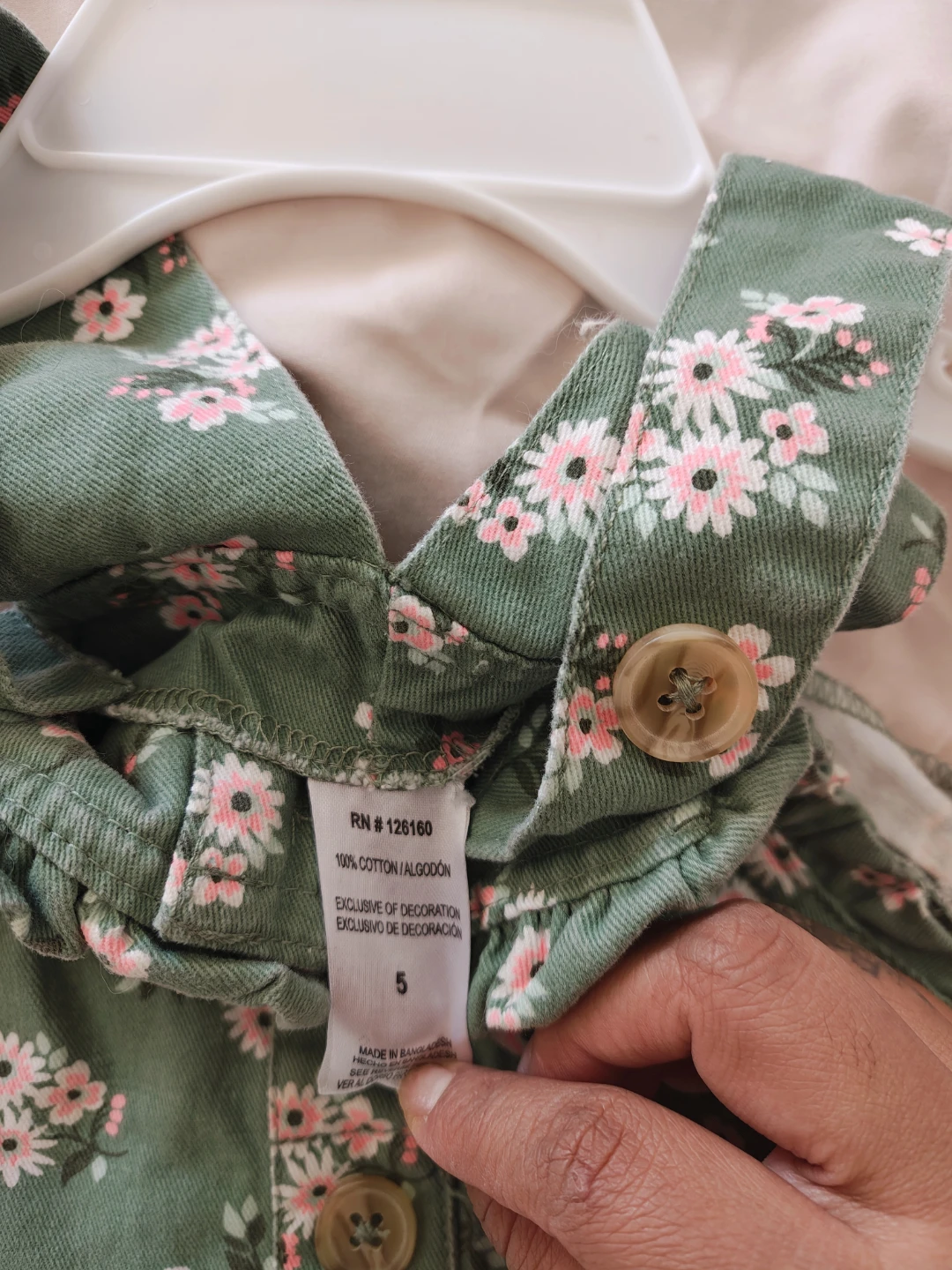 Floral Overall   and dress Size 5 - photo 2