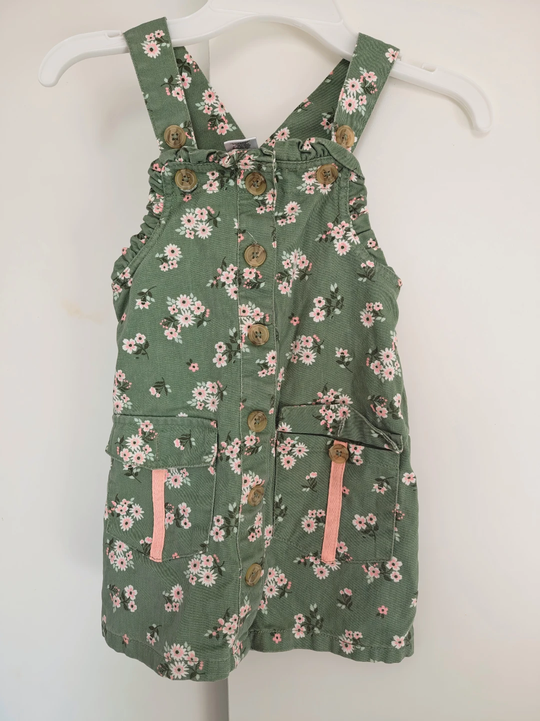 Floral Overall   and dress Size 5