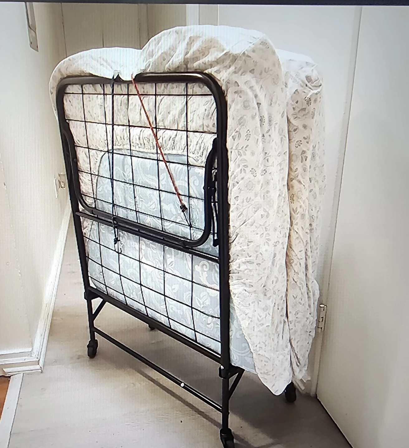 Folding Bed Frame with Mattress