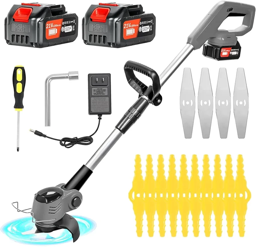 Mystique Maison  Cordless Grass Trimmer Weed Trimmer 21V 4.0mAH