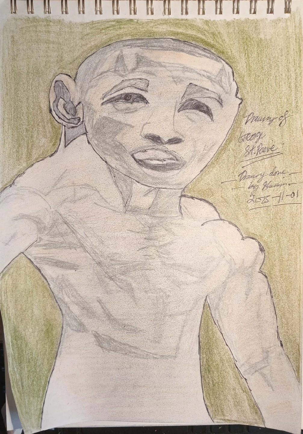 George St. Piere Drawing Illustration by custom artist Sherwin