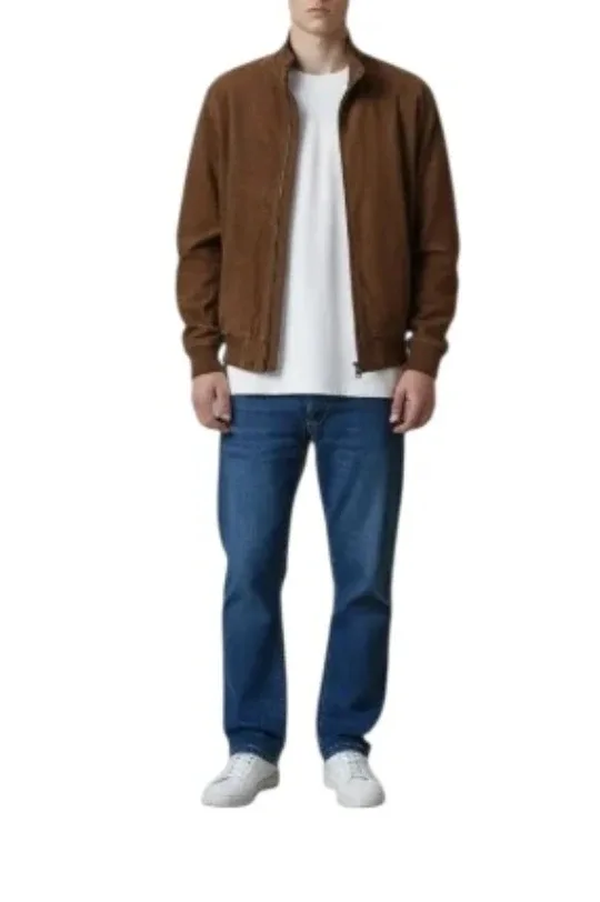 New w Tag Brown Suede Bomber Jacket image indicator(2)