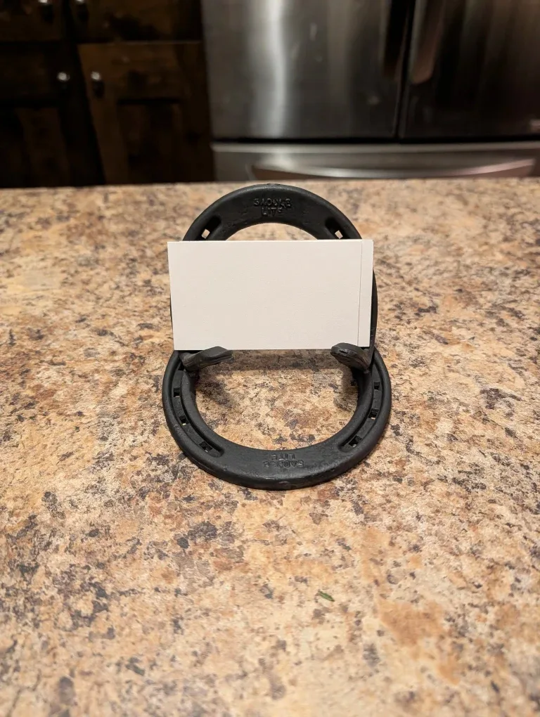 Horseshoe Business Card Holder - Black