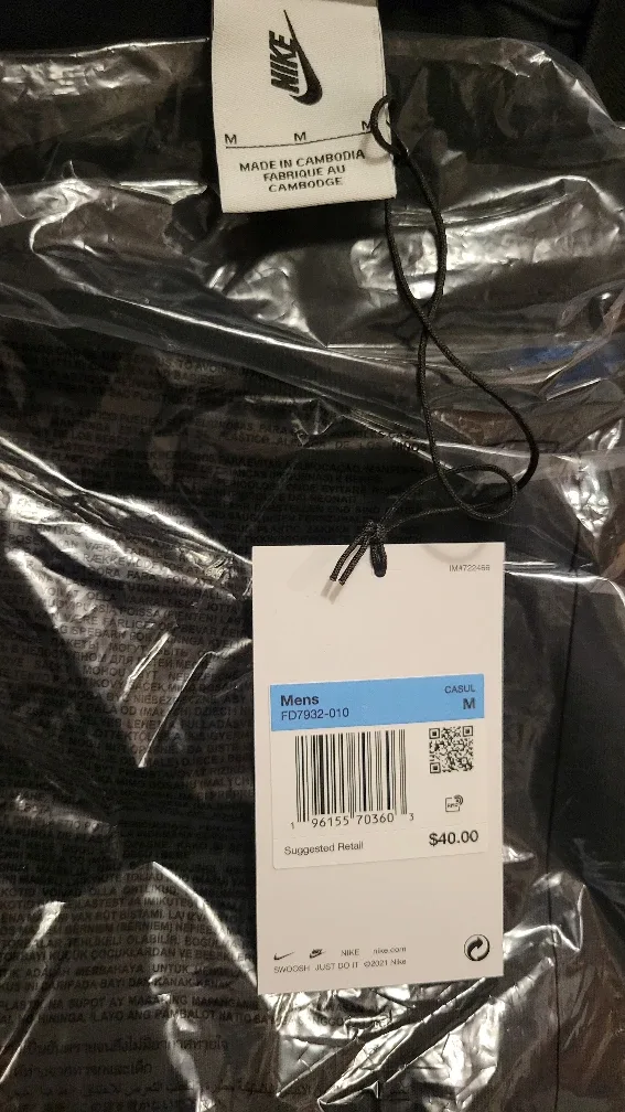 New Nike Mens CASUL T-Shirt Black Size M BUNDLE OF 4 image indicator(2)