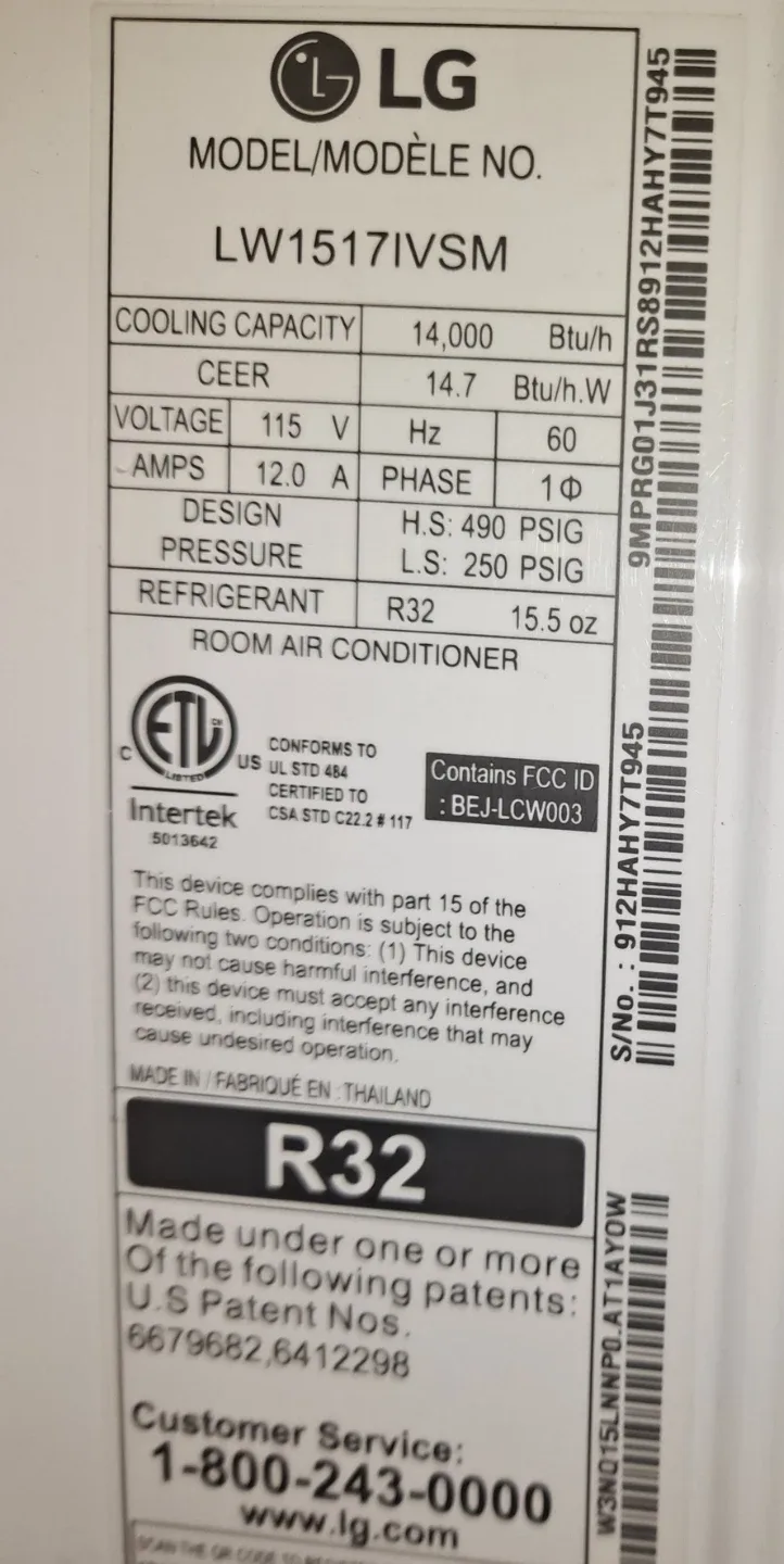 LG LW1517IVSM Room Air Conditioner image indicator(4)