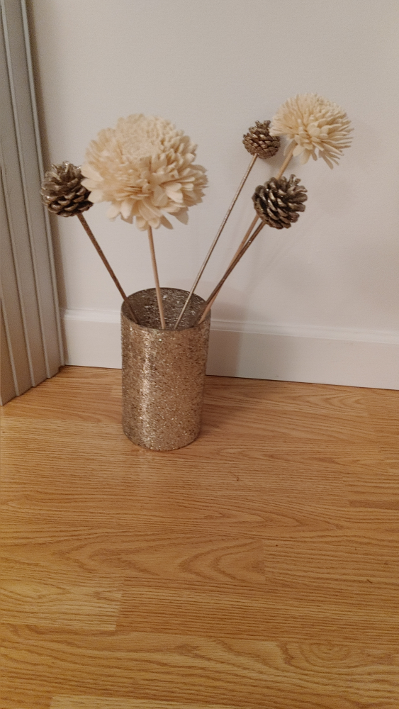 Decorative Glass Gold Vase - photo 2