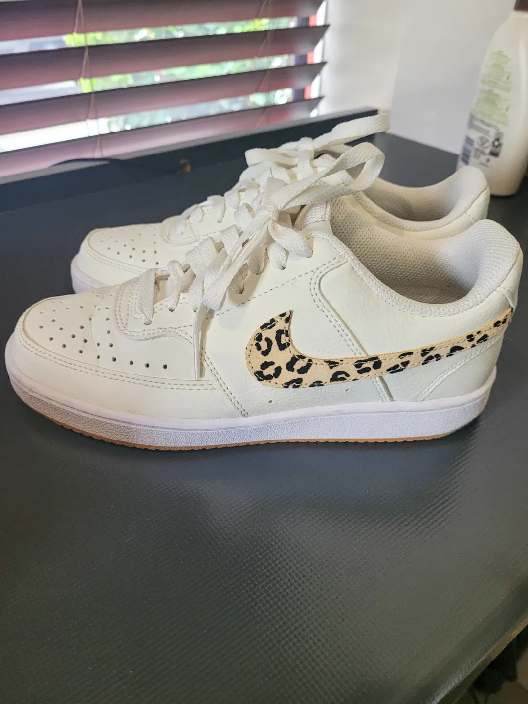 Nike Court Vision Low White/Leopard Print Shoes