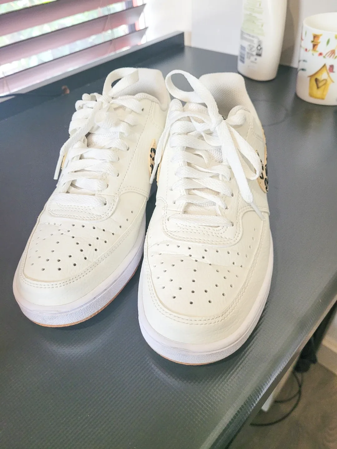 Nike Court Vision Low White/Leopard Print Shoes image indicator(2)