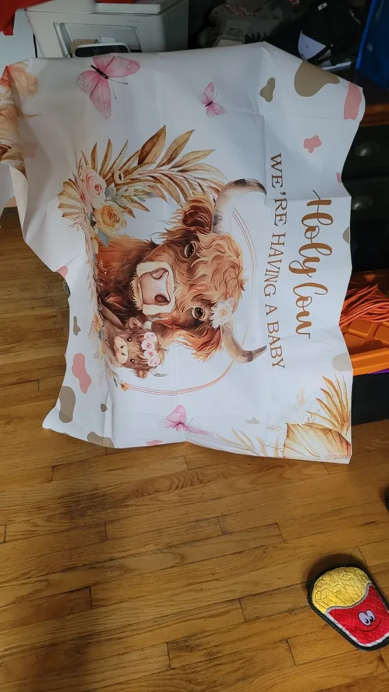 Holy Cow Baby Shower Backdrop