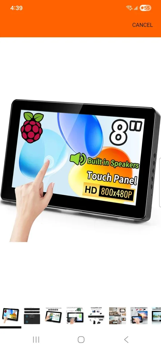 8 Inch Portable Monitor Touchscreen HD