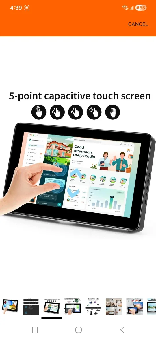 8 Inch Portable Monitor Touchscreen HD image indicator(3)