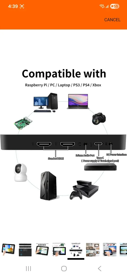 8 Inch Portable Monitor Touchscreen HD image indicator(5)