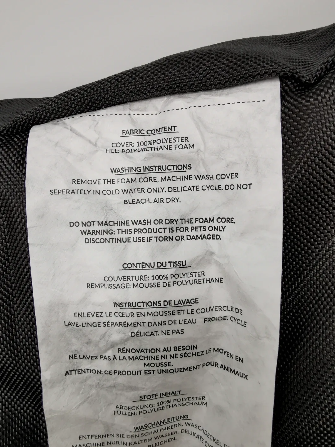 Bedsure Comfy Pet Bed - Grey Medium image indicator(6)