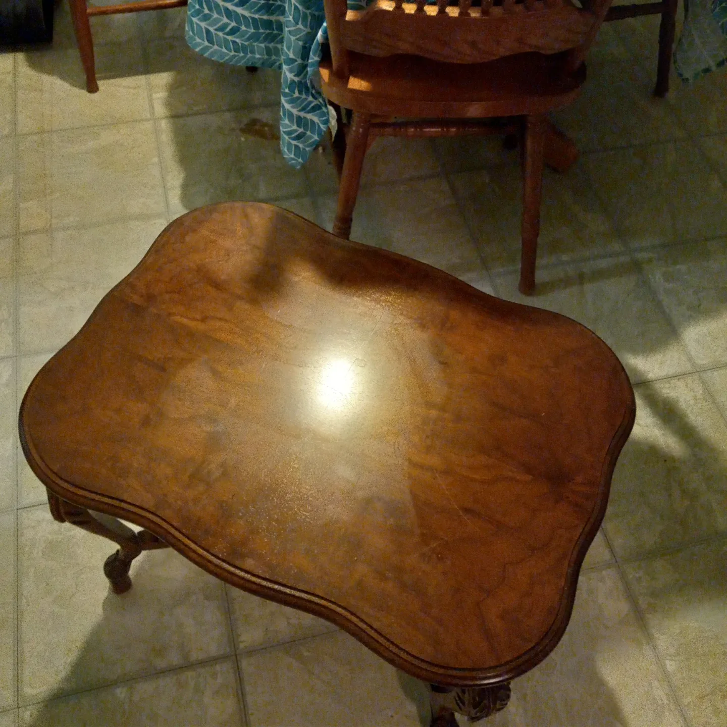 Antique Glass Top Coffee Table image indicator(5)