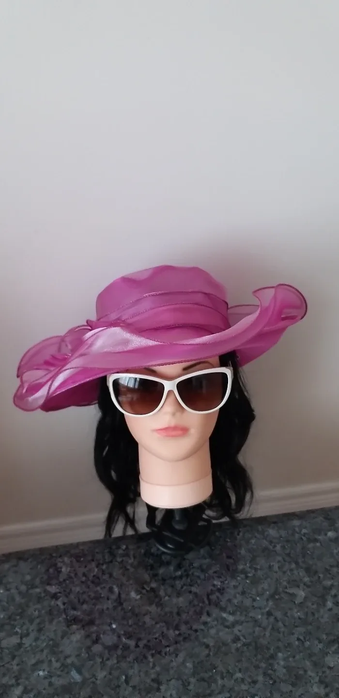 Pink Floral Derby Hat image indicator(2)