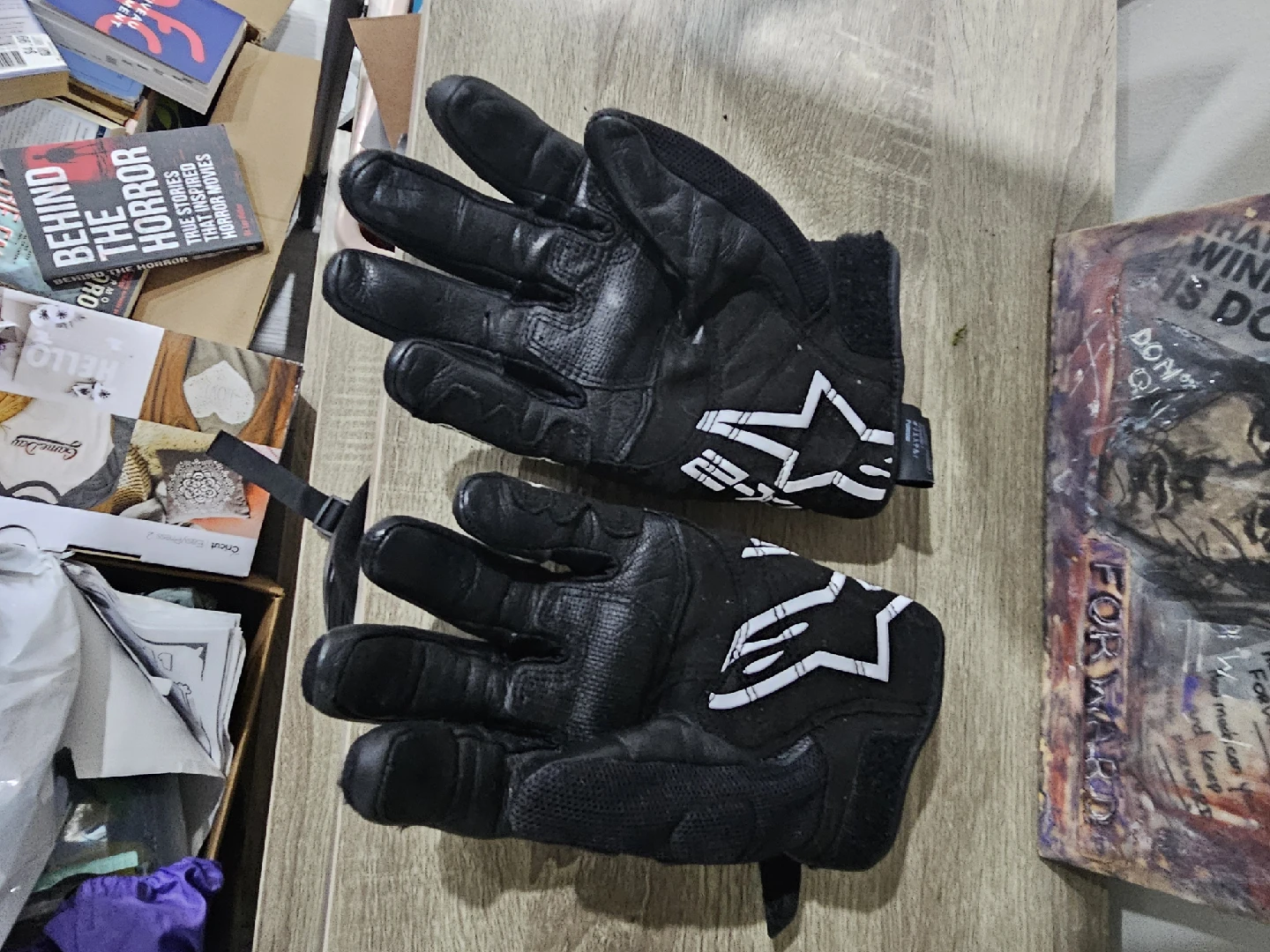 Alpinestars Motorcycle Gloves, Black - photo 2