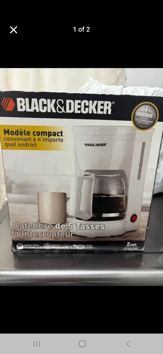 Black & Decker 5-Cup Coffee Maker - Like New!