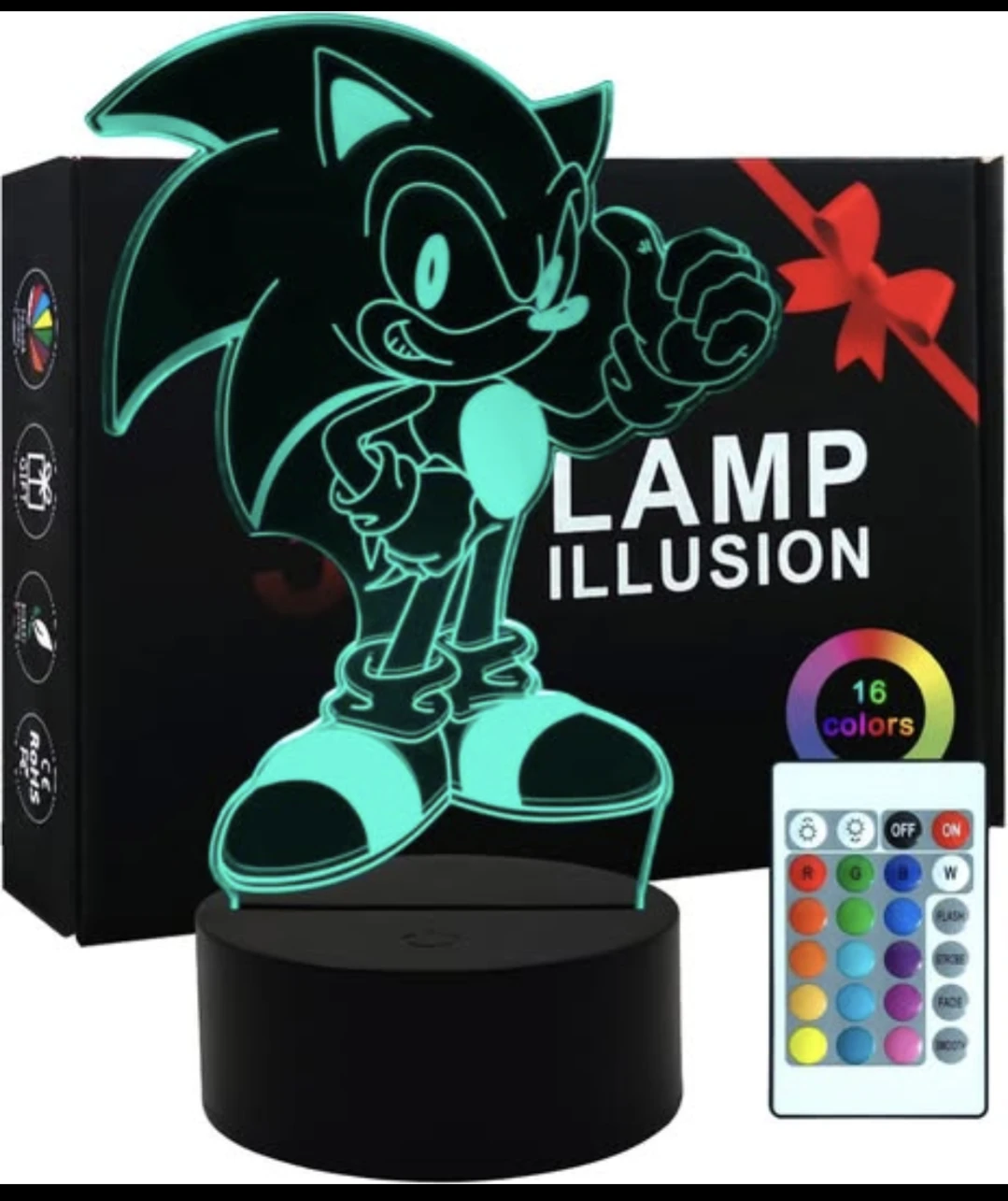 3D Sonic the Hedgehog Illusion Lamp - photo 2