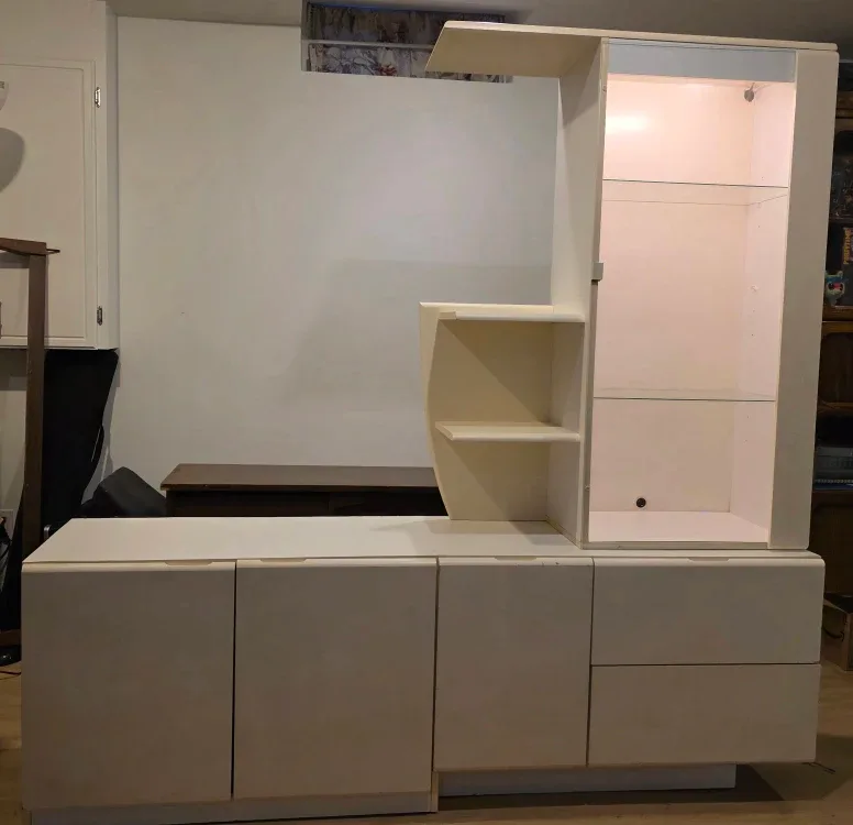 White Storage Cabinet with Shelves image indicator(2)