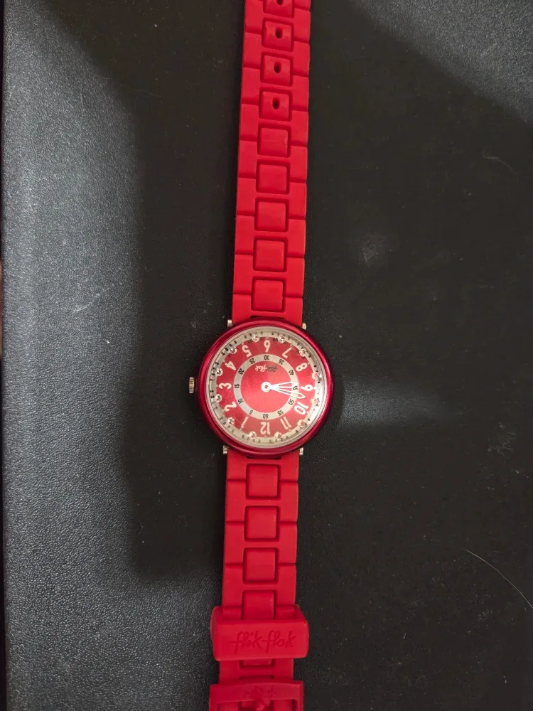 Flik Flak Swiss Made Red Watch