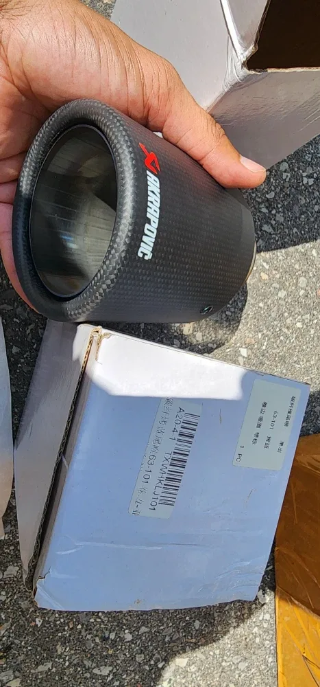 New: 2 Akrapovic Exhaust Tips - Carbon Fibre image indicator(5)