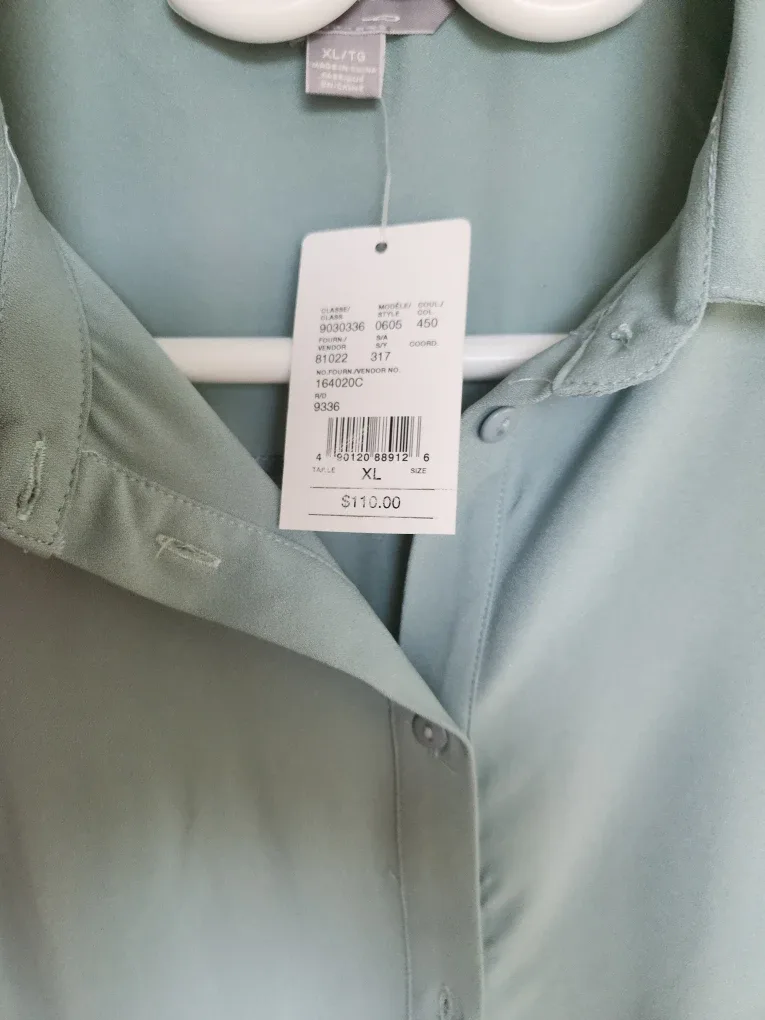 Jana Light Blue Button-Up Shirt - Size XL image indicator(5)
