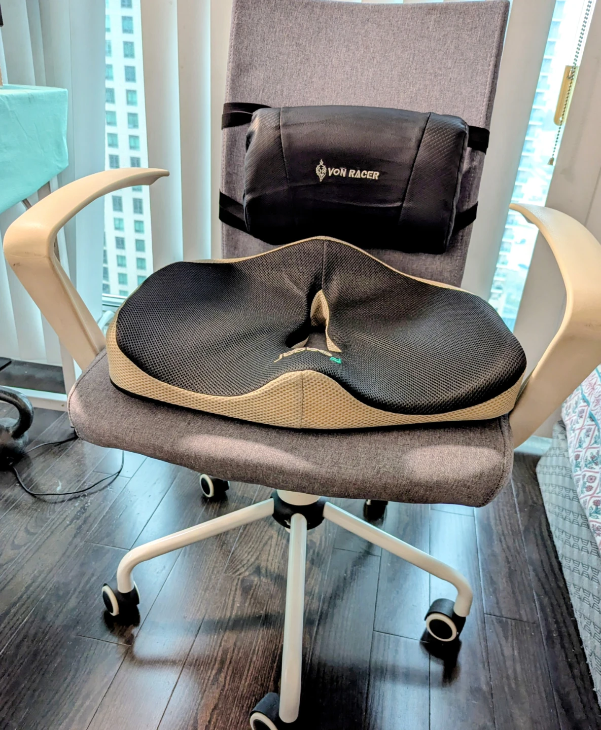 Office adjustable chair with Lumbar Support & Seat Cushion