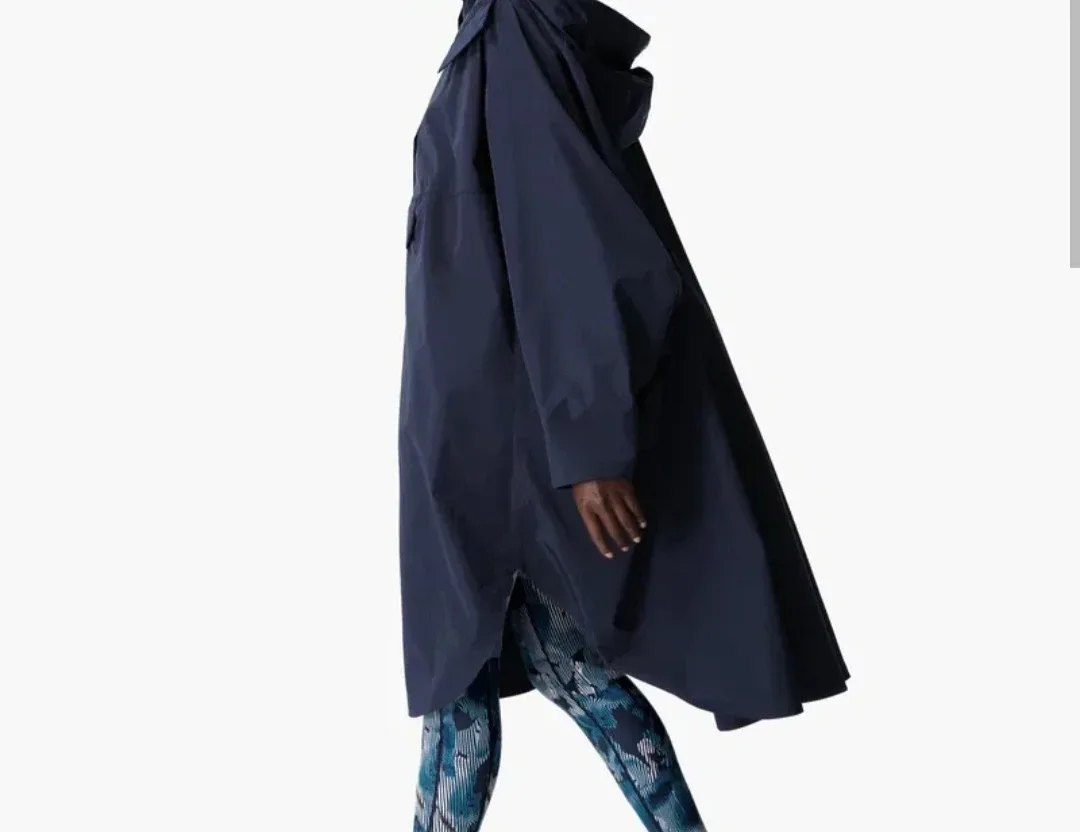 Sweaty Betty Navy Blue Waterproof Poncho - XL image indicator(2)