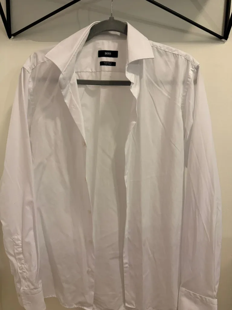 BOSS Regular Fit Easy Iron White Shirt