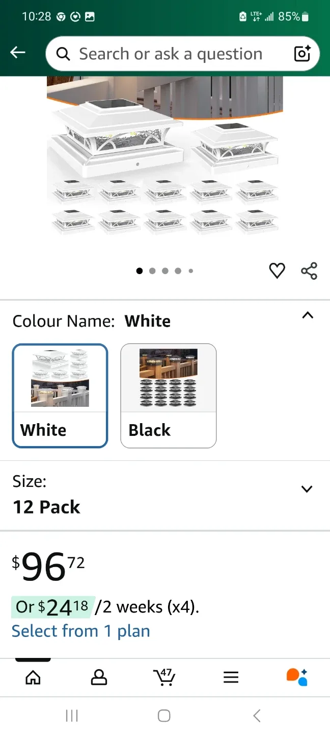 APONUO Fence Post Solar Lights - 12 Pack image indicator(2)