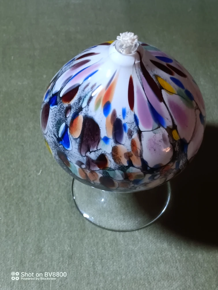 John Richards Glass Oil Lamp