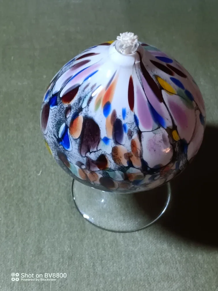 John Richards Glass Oil Lamp