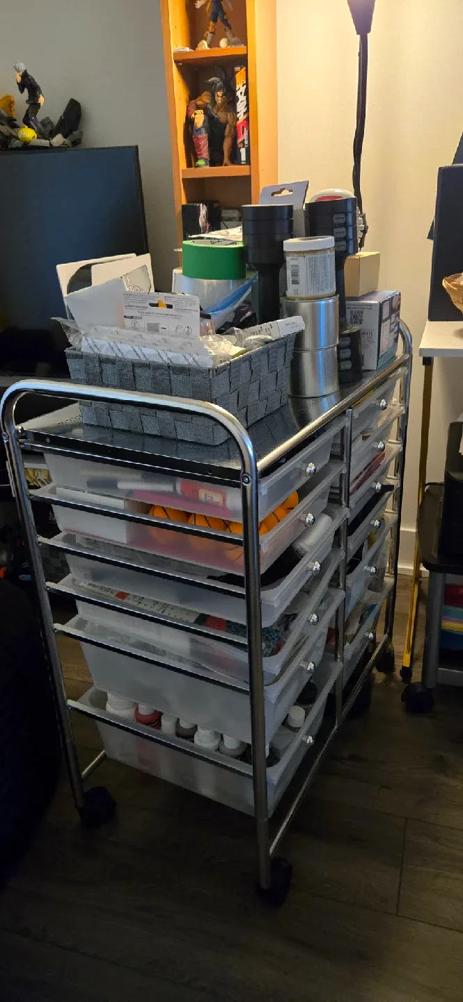 Rolling Cart with Drawers image indicator(2)