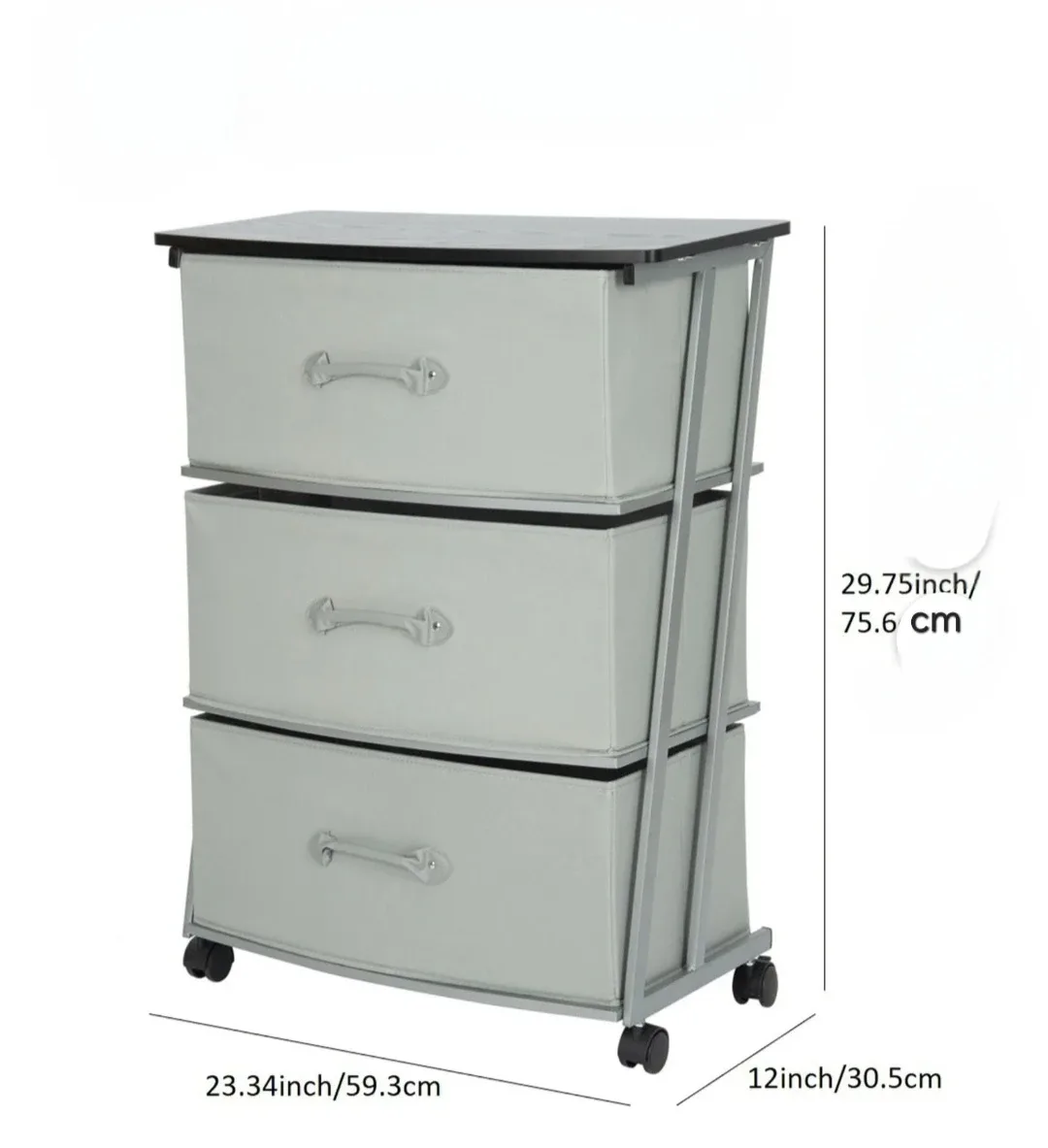 3-Drawer Rolling Storage Cart image indicator(3)