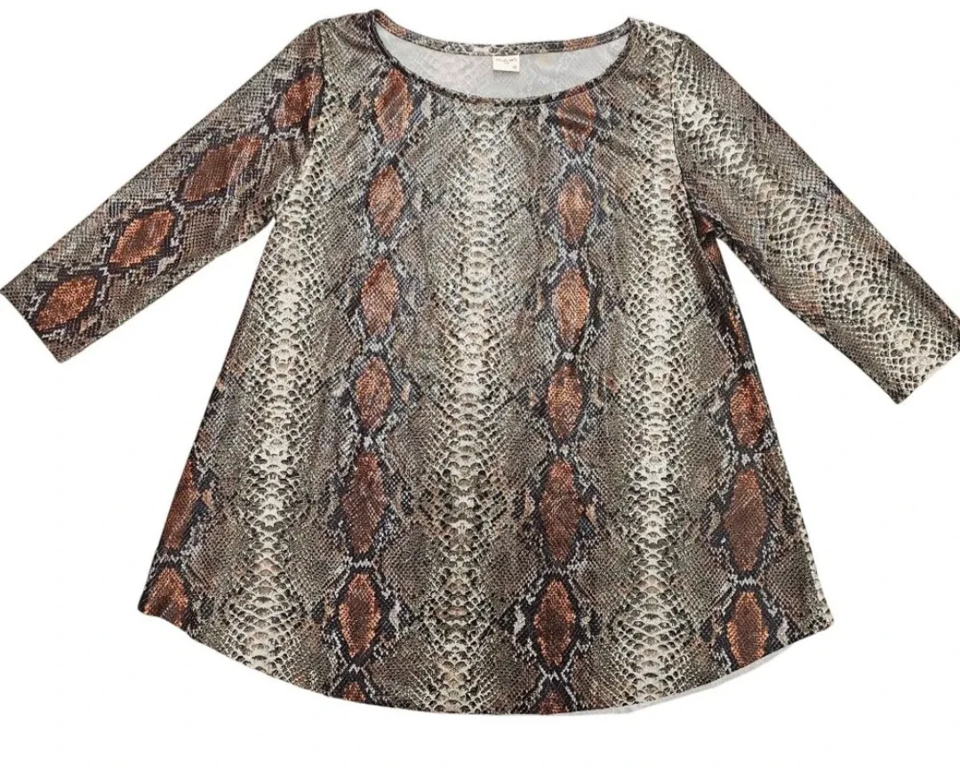 Studio Ko Snakeskin Print Top - Size L image indicator(2)