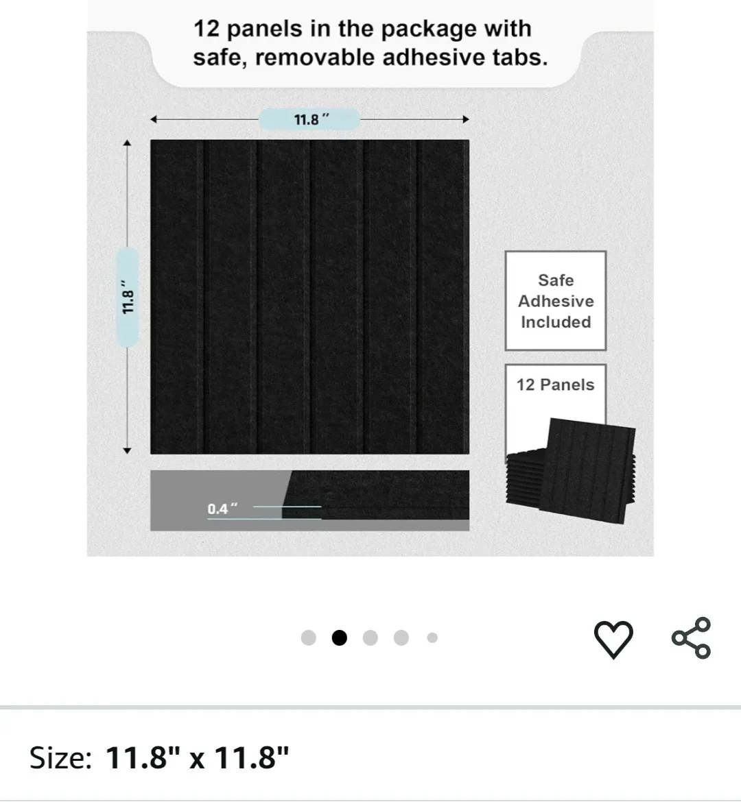 Acoustic Bulletin Board Panels - 12 pcs thumbnail