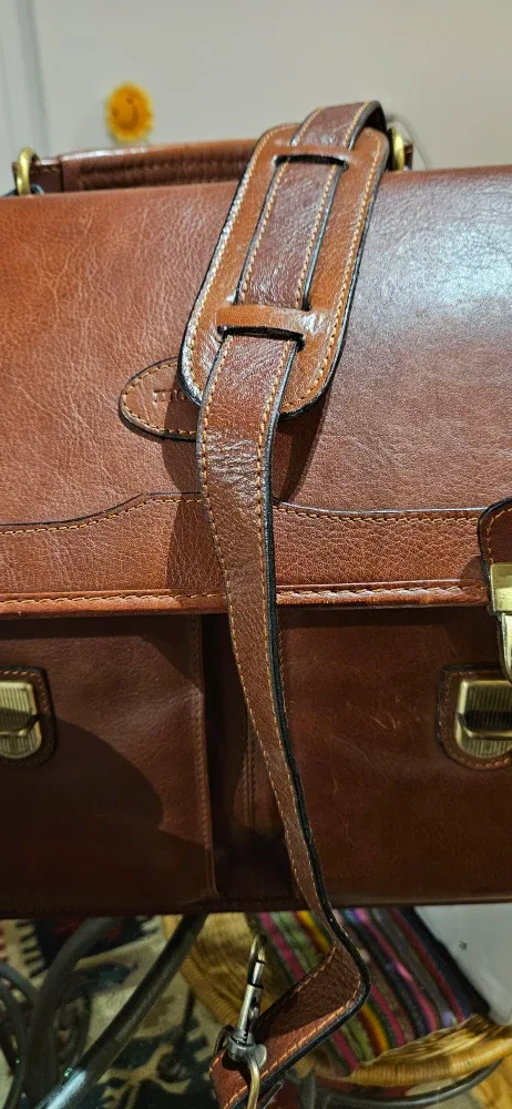 Stylish and functional Leather Briefcase image indicator(2)