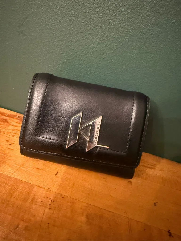 Karl Lagerfeld Black Leather Wallet