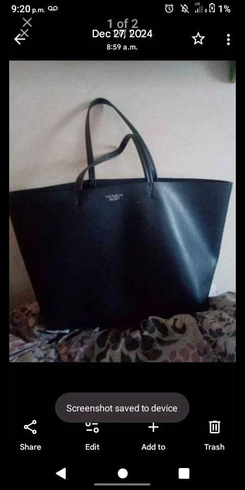 Victoria's Secret Black Tote Bag