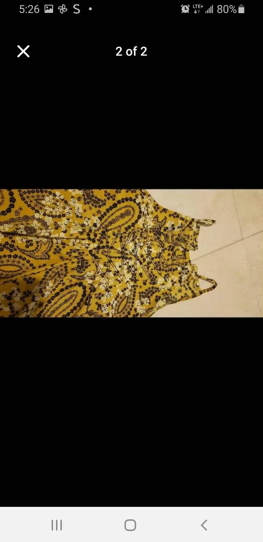 Yellow Paisley Top - Small to Medium Fit