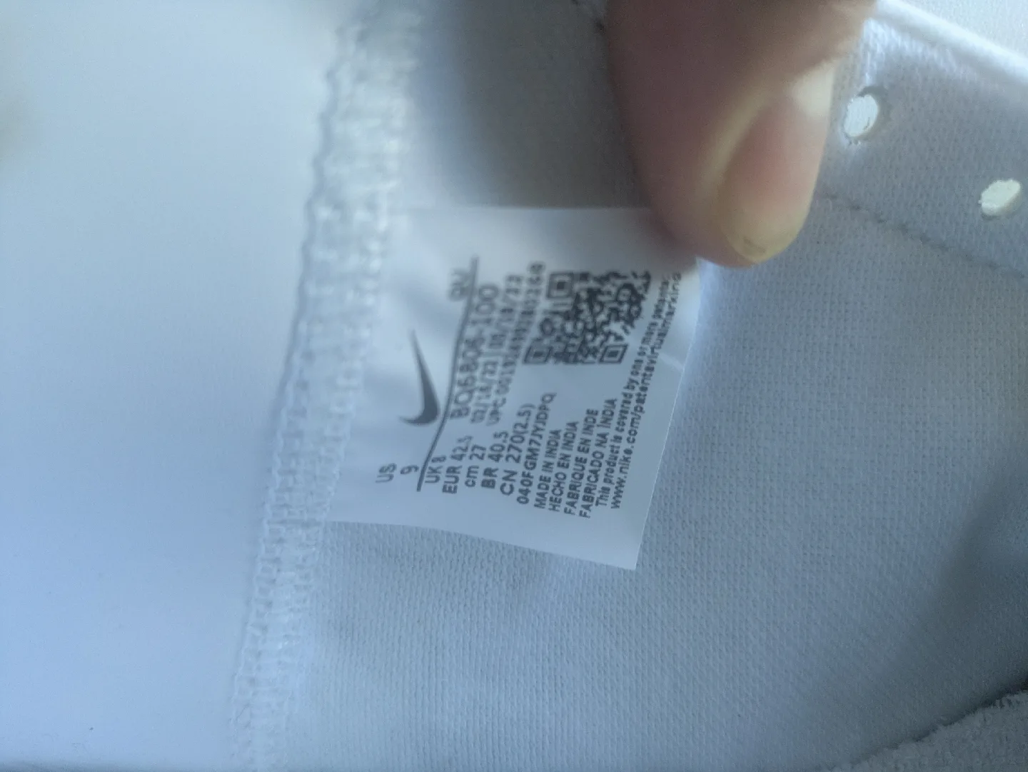 Nike Blazer Mid '77 White/Black - Size 9 Brand New Never Worn image indicator(6)