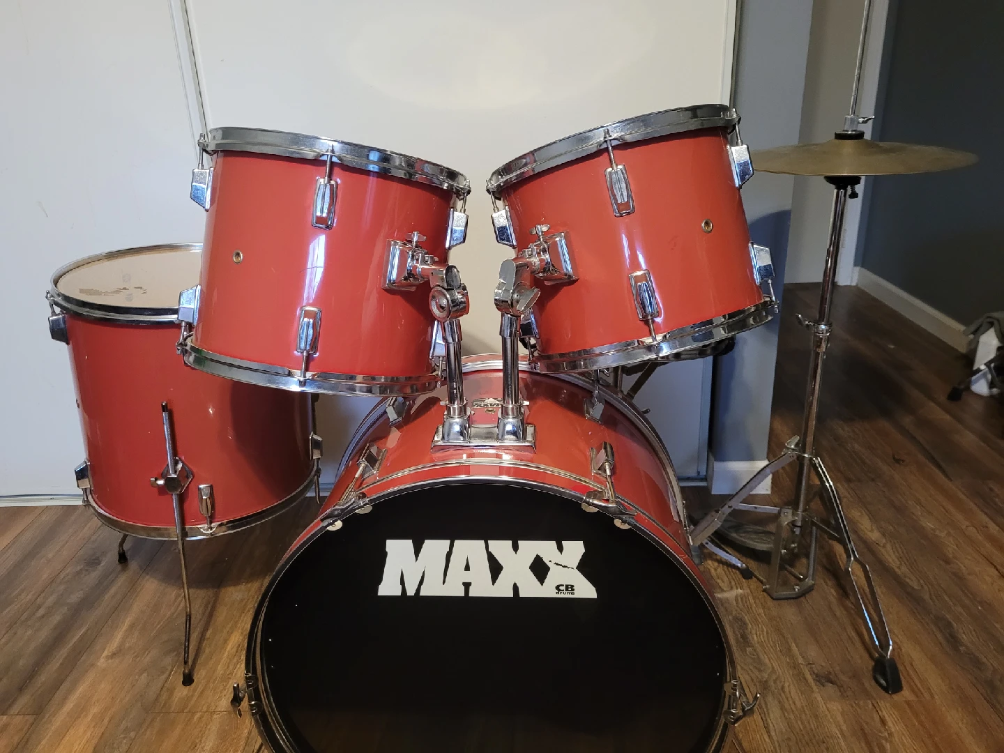 Maxx CB 5-Piece Drum Set - Red - photo 2