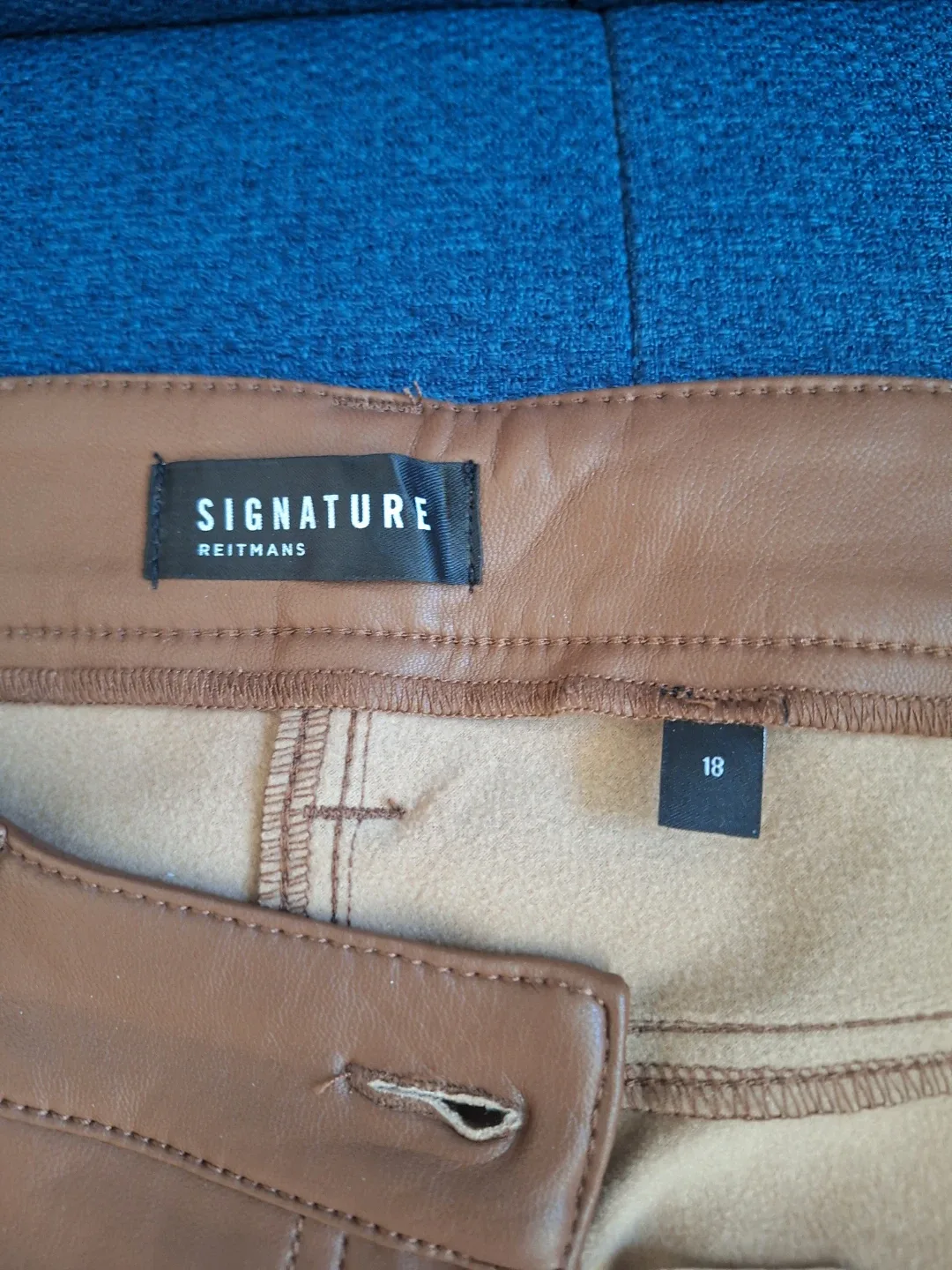 Reitmans Vegan Leather Pants - Size 18 image indicator(3)