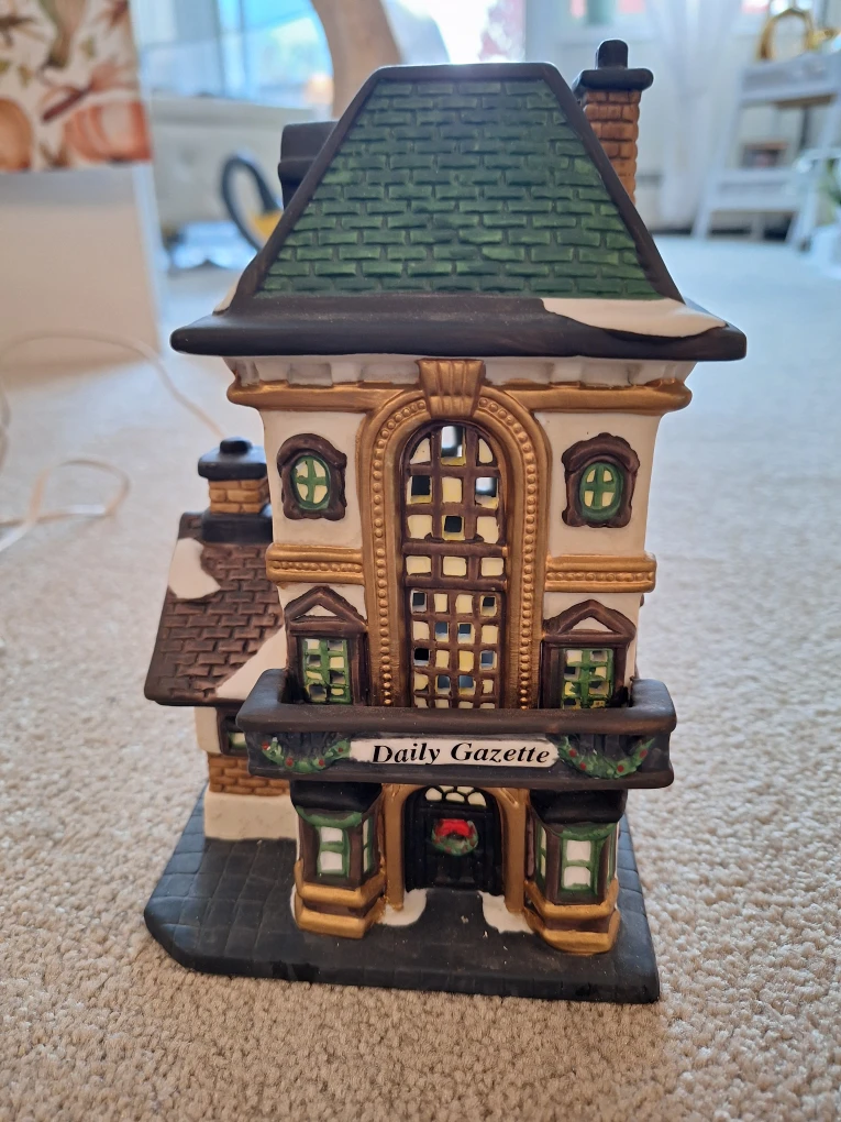 Ceramic Light Up Daily Gazette Building
