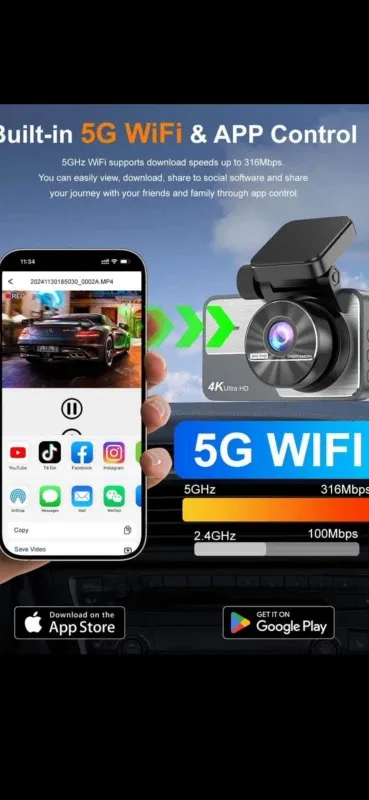 Dashcam 3 channle 50$