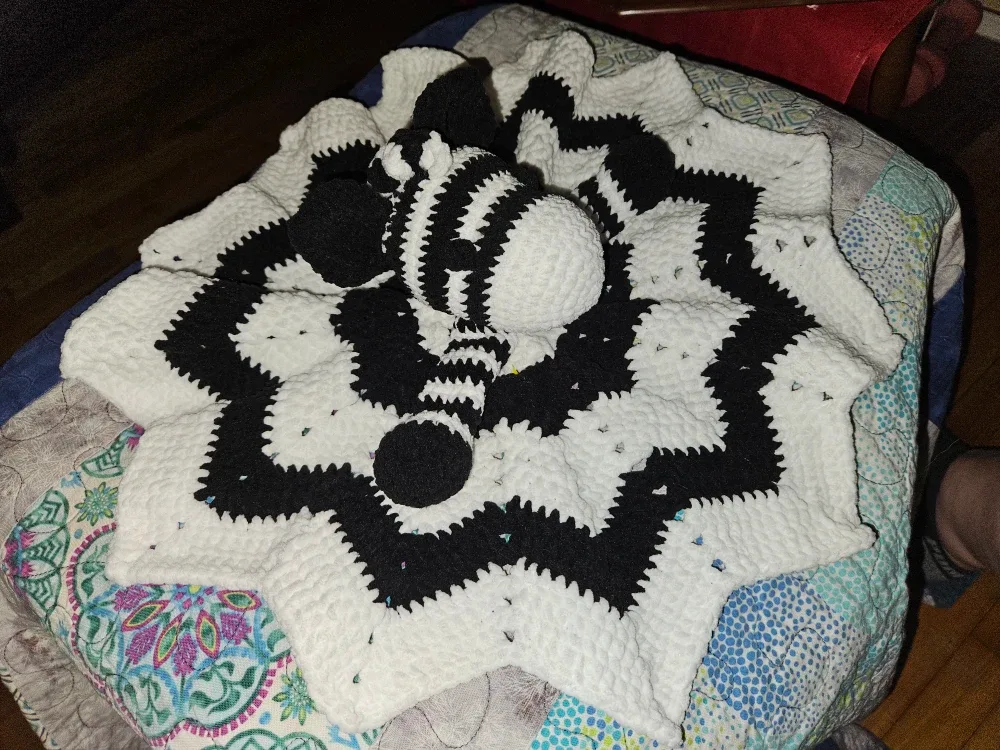 Zebra Baby Lovey Handmade