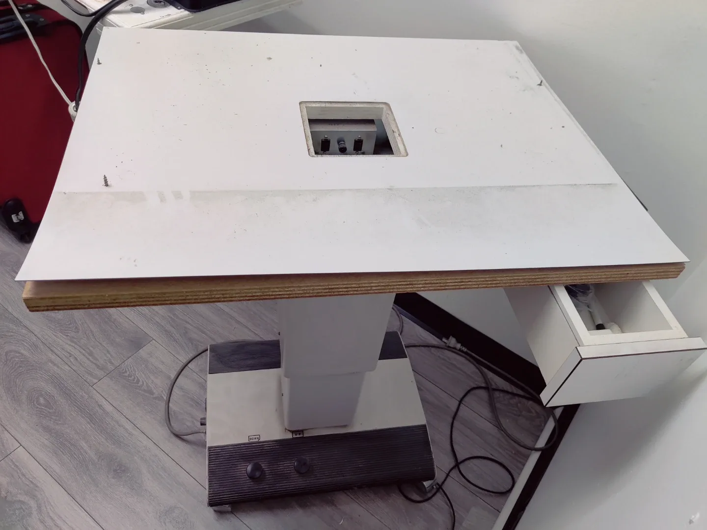 Medical equipment stand.